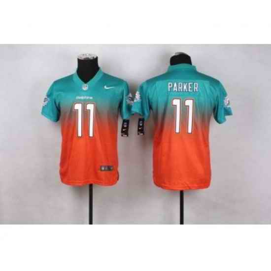 nike youth nfl jerseys miami dolphins 11 parker green-orange[Elite drift fashion][second version][parker]